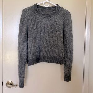 ALLSAINTS fuzzy alpaca gray sweater - XS